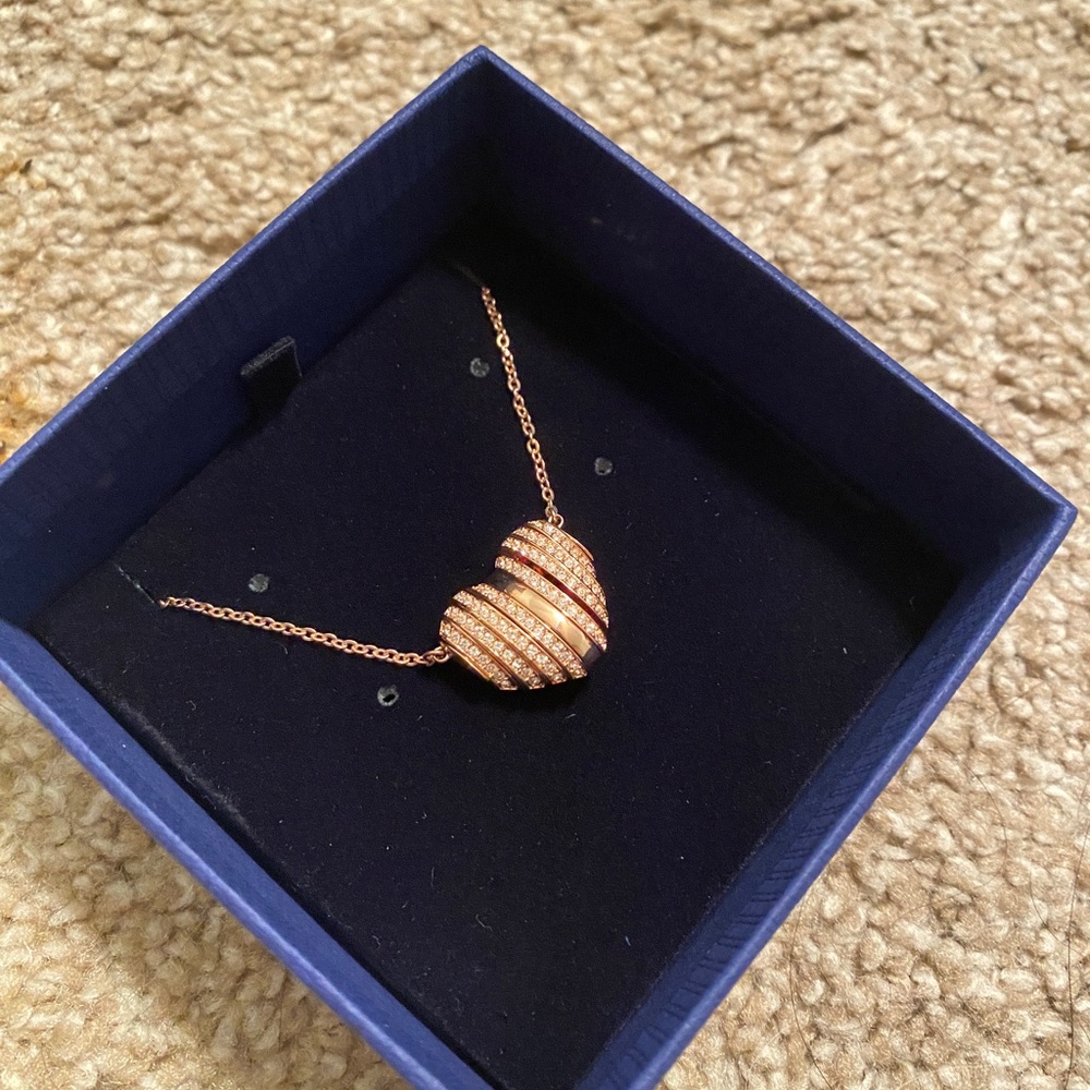 Swarovski rose gold necklace